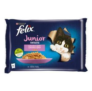 Felix Fantastic kapsa Junior Multipack kuře,losos v želé 4x85g