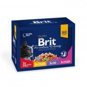Brit Premium Cat kapsa Family Plate 12x100g