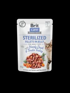 Brit Care Cat Sterilized Fillets in Jelly with Hearty 85g