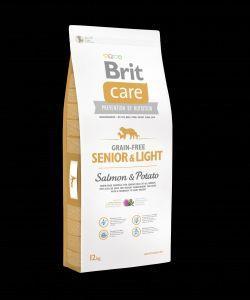 Brit Care Grain Free Senior&Light Salmon & Potato 12kg