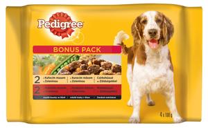 Pedigree kapsa Adult 4x100g kuřecí & hovězí v želé