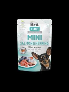 Brit Care Dog Mini kapsa Salmon & Herring fillets in gravy for sterilised 85g