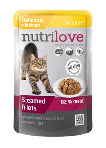 Nutrilove kočka kapsa kuřecí ve štávě 85g