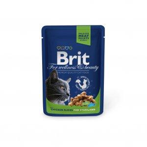 Brit Premium Cat kapsa Chicken Slices Sterilised 100g