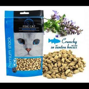 Fine Cat Rybí Crunchy se šantou kočičí 80g - DOYPACK