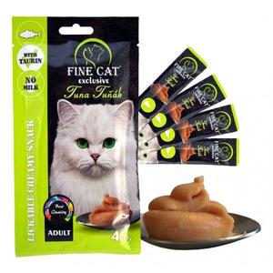 FINE CAT Exclusive Krémová svačinka pro kočky TUŇÁK 4x15g
