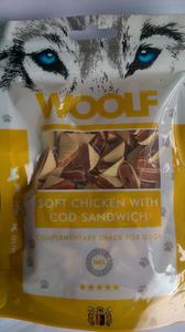 Woolf Chicken with Soft Cod Sandwich Triangl 100g