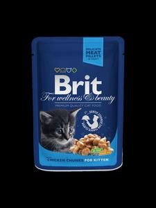 Brit Premium Cat kapsa Chicken Chunks Kitten 100g