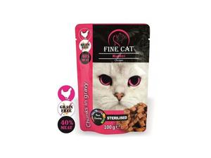 Fine Cat kapsa GF Sterilised kuře v omáčce 100g